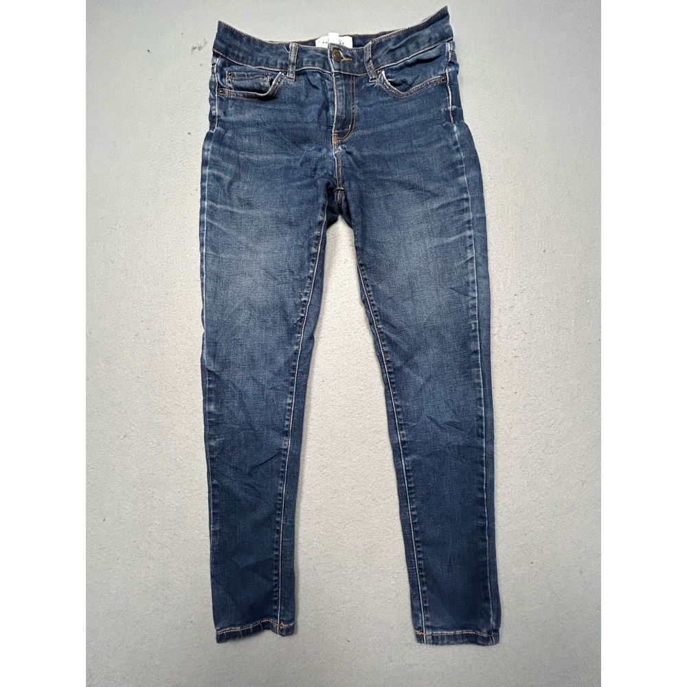 POPSUGAR Skinny Jeans Cotton Blend Dark Wash Blue 8 Girls